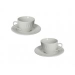 TAZZA THE SENZATEMPO SET 2 PZ NEW BONE CHINA, BRANDANI