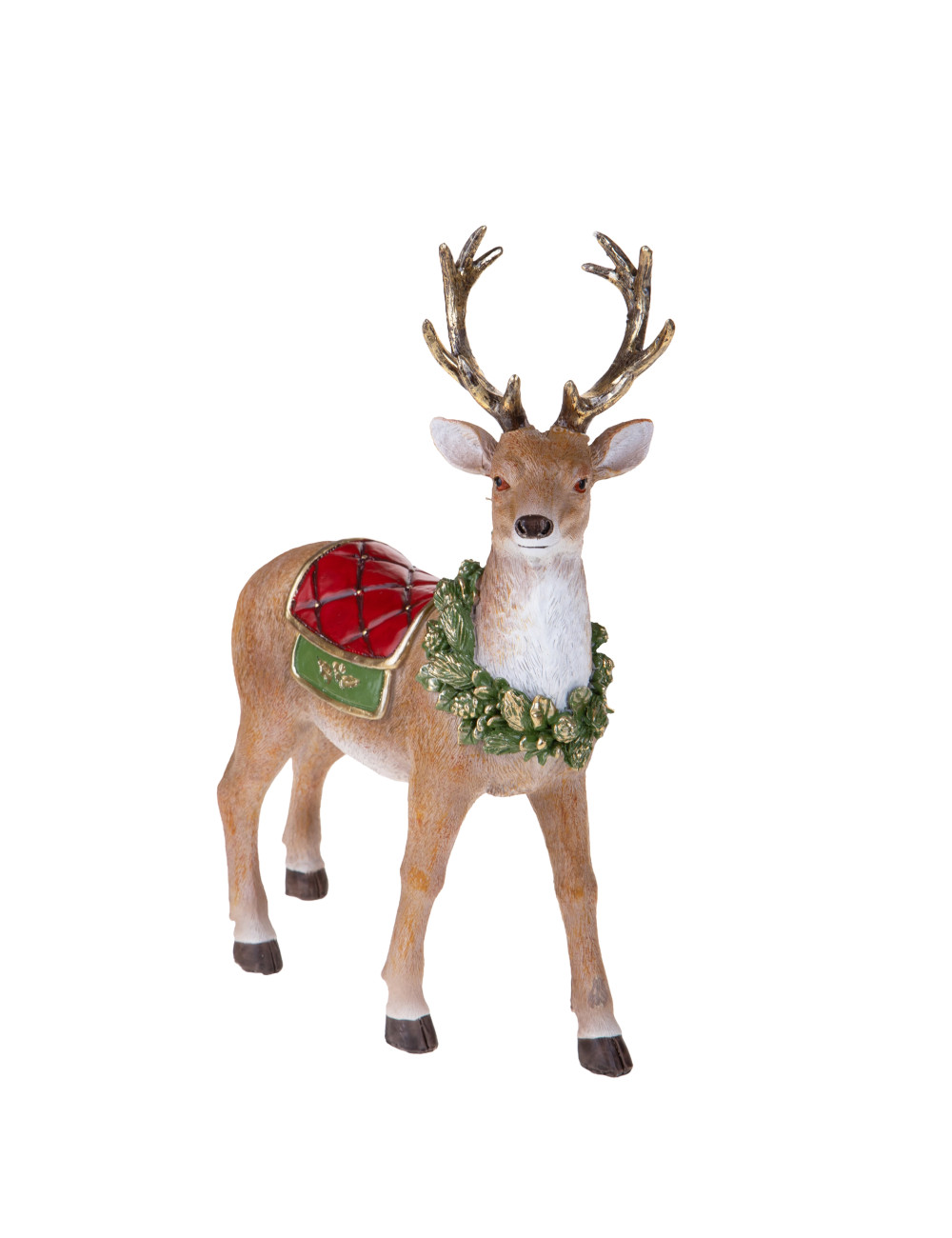 Renna Brandani in Resina – Decorazione Natalizia da 32 cm