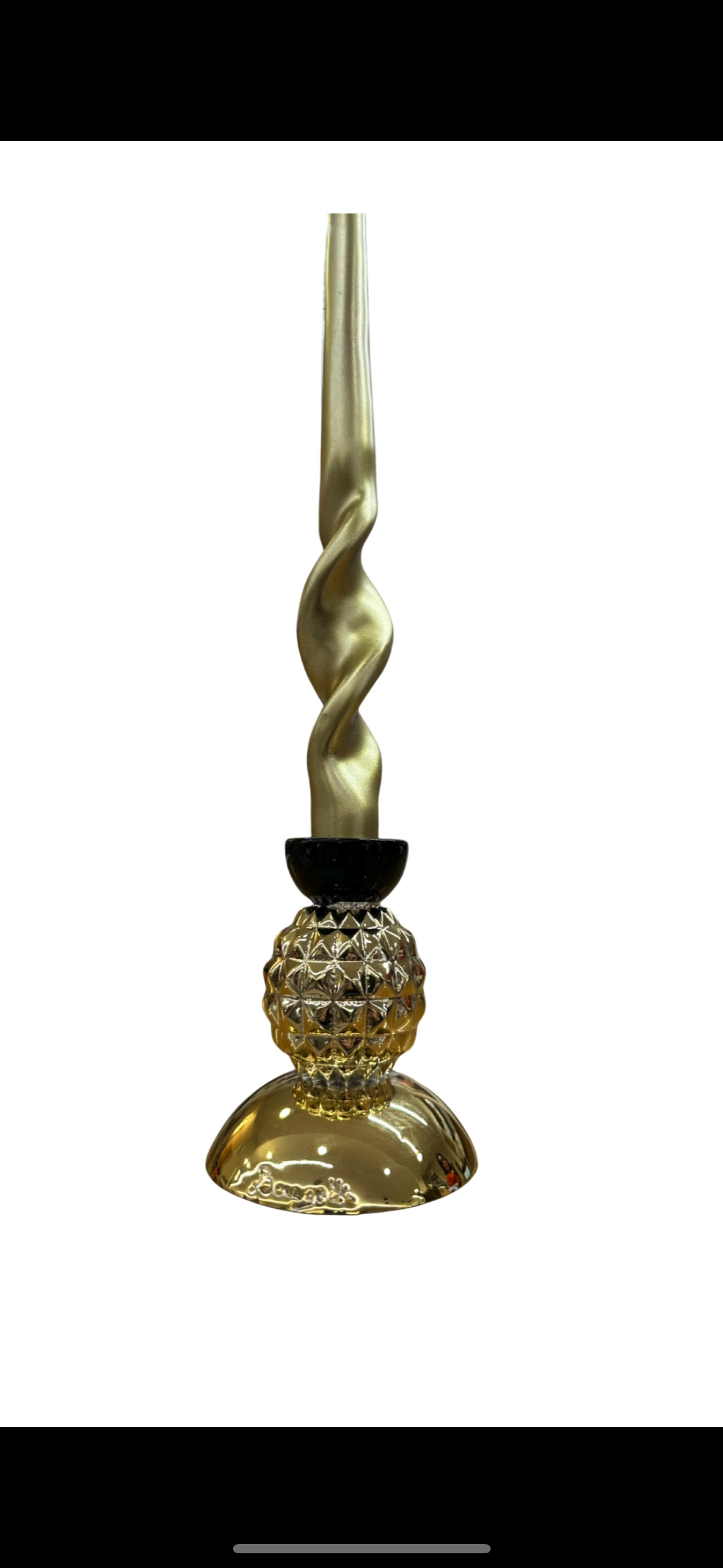 porta candela Diamond oro