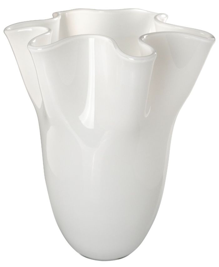 Vaso in vetro Bianco Latte 23 x 23 x h 30 cm EVVIVA