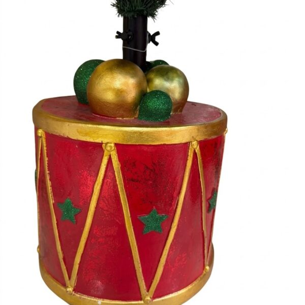 Base albero tamburo rosso oro e verde