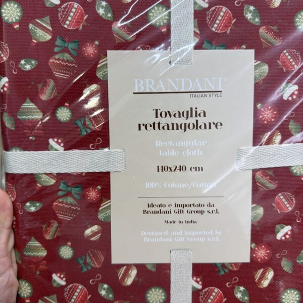 Tovaglia natalizia rossa BRANDANI