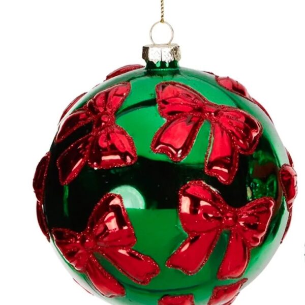 Sfera decorativa in vetro con fiocchi goodwill