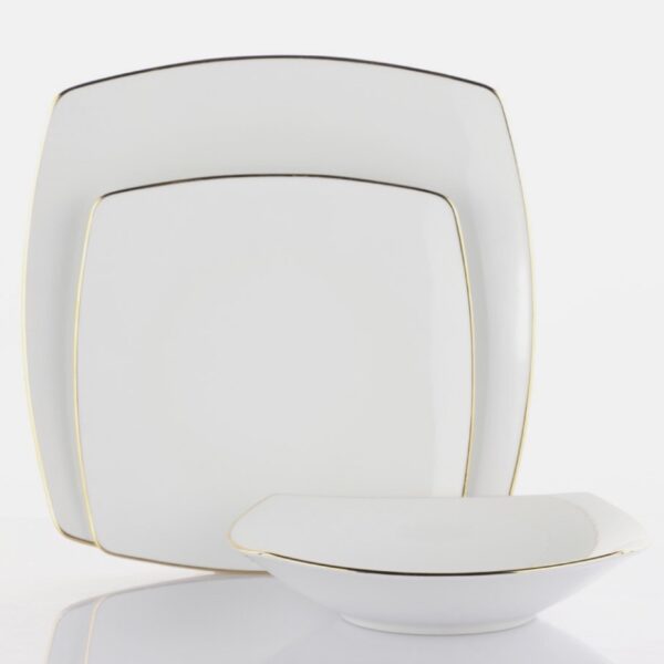 Servizio 18pz square-O gold weissestal